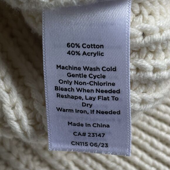 Haven Well Within Cable Knit Sweater Womens Extra Large XL Cream Chunky Winter - Picture 5 of 10